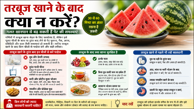 तरबूज खाने के बाद क्या न करें? गलत खानपान से बढ़ सकती हैं पेट की समस्याएं 1 THE NEWS FRAME