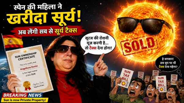 Viral: स्पेन की महिला ने खरीदा “सूर्य”! अब लोगों से वसूलेंगी टैक्स? जानिए वायरल दावे का पूरा सच 8 Viral: स्पेन की महिला ने खरीदा “सूर्य”! अब लोगों से वसूलेंगी टैक्स? जानिए वायरल दावे का पूरा सच