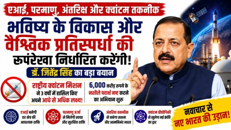 AI, क्वांटम, परमाणु और अंतरिक्ष तकनीक से तय होगा भारत का भविष्य; राष्ट्रीय क्वांटम मिशन ने तीन साल में हासिल किए आधे से अधिक लक्ष्य: डॉ. जितेंद्र सिंह 5 AI, क्वांटम, परमाणु और अंतरिक्ष तकनीक से तय होगा भारत का भविष्य; राष्ट्रीय क्वांटम मिशन ने तीन साल में हासिल किए आधे से अधिक लक्ष्य: डॉ. जितेंद्र सिंह