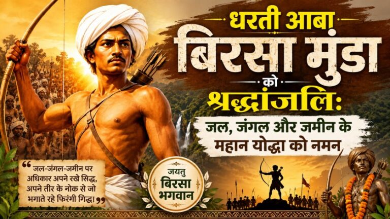 धरती आबा बिरसा मुंडा को श्रद्धांजलि: जल, जंगल और जमीन के महान योद्धा को नमन