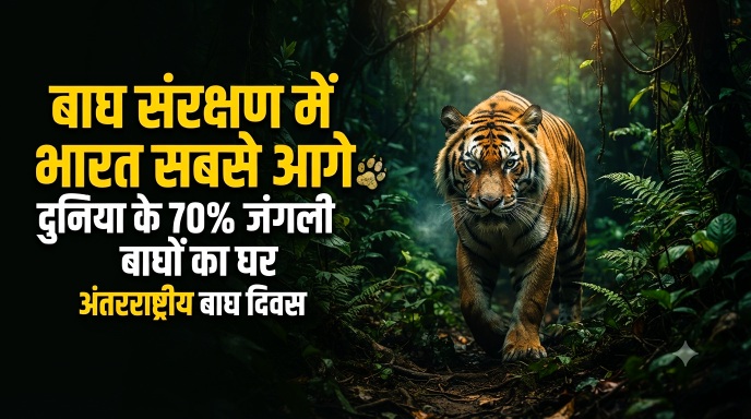 बाघ संरक्षण में भारत सबसे आगे: दुनिया के 70% जंगली बाघों का घर 24 बाघ संरक्षण में भारत सबसे आगे: दुनिया के 70% जंगली बाघों का घर