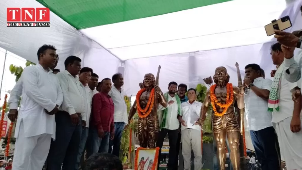 सिदो कान्हू हूल दिवस पर मूर्ति अनावरण समारोह। 5 मूर्ति