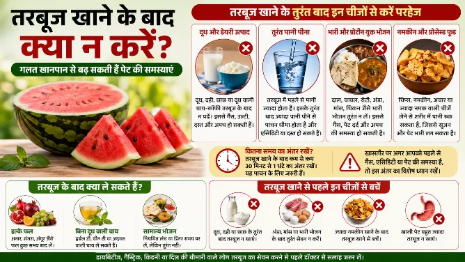 तरबूज खाने के बाद क्या न करें? गलत खानपान से बढ़ सकती हैं पेट की समस्याएं 5 THE NEWS FRAME