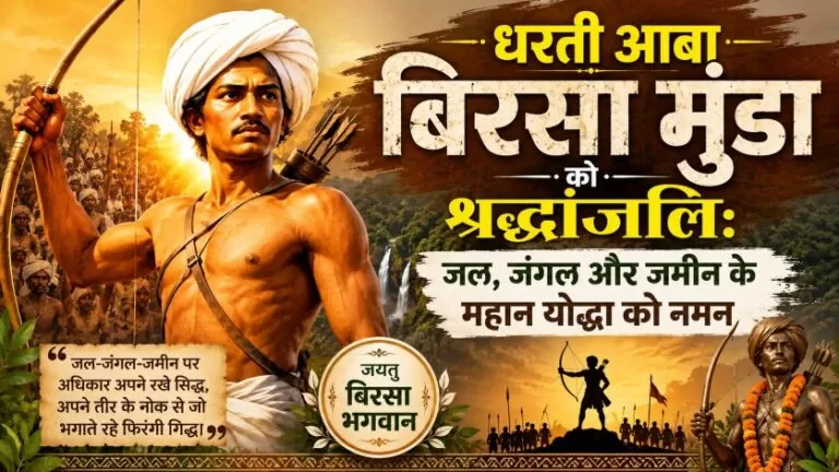 धरती आबा बिरसा मुंडा को श्रद्धांजलि: जल, जंगल और जमीन के महान योद्धा को नमन