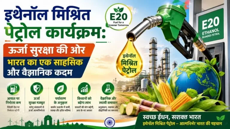 इथेनॉल मिश्रित पेट्रोल कार्यक्रम: ऊर्जा सुरक्षा की ओर भारत का एक साहसिक और वैज्ञानिक कदम