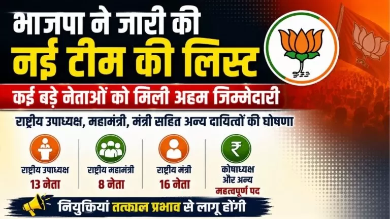 BJP ने राष्ट्रीय पदाधिकारियों की नई सूची जारी की कई नेताओं को मिली अहम जिम्मेदारी 1 BJP ने राष्ट्रीय पदाधिकारियों की नई सूची जारी की कई नेताओं को मिली अहम जिम्मेदारी